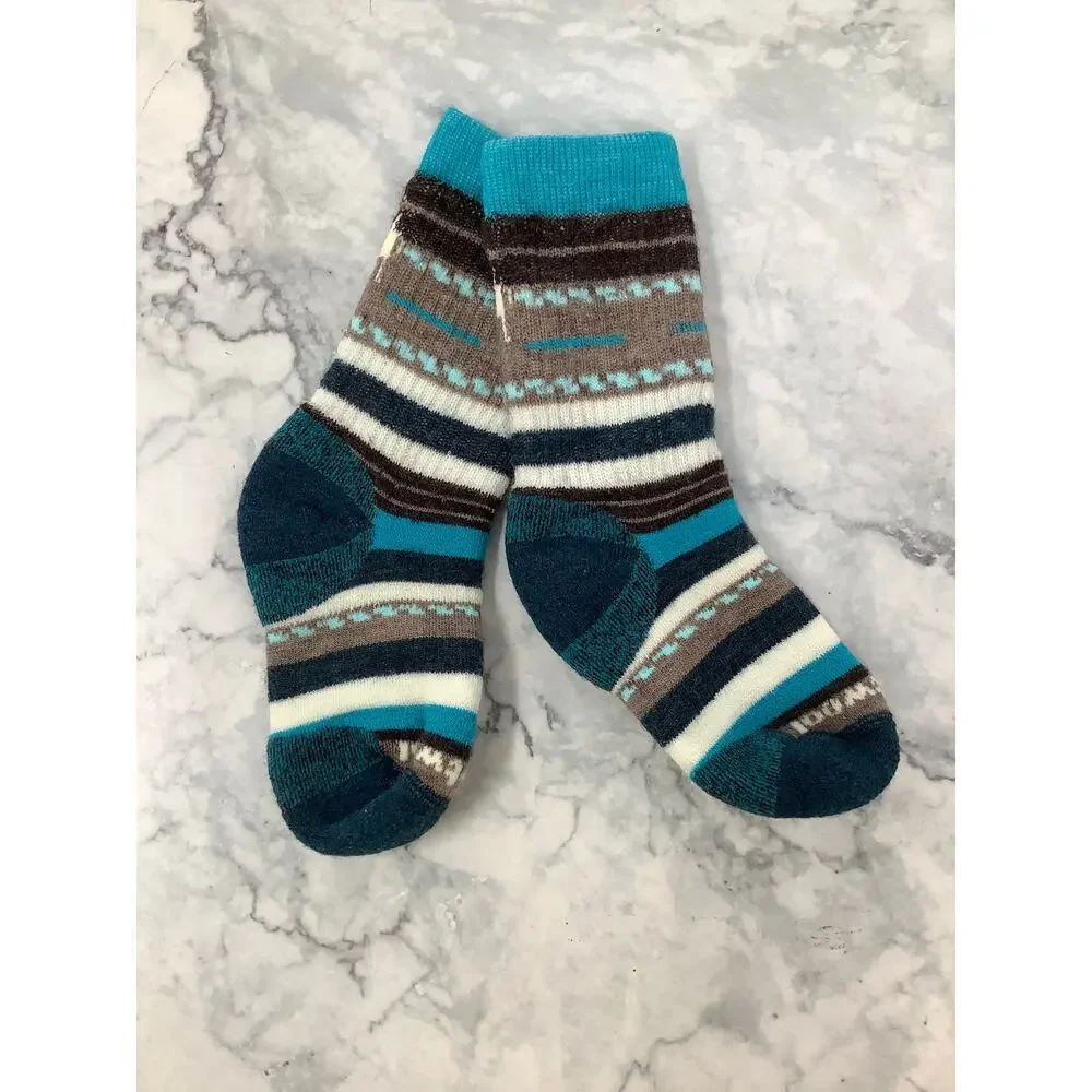 Smartwool Kids' Small Striped Full Cushion Margarita Hike Crew Socks K35-30